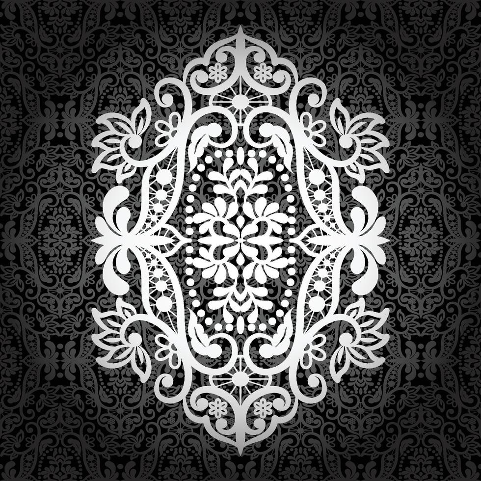 Seamless damask pattern vector