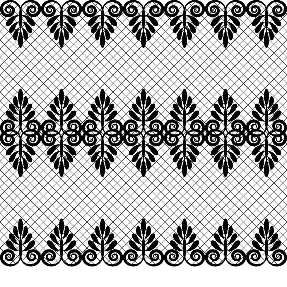 Seamless flower lace pattern vector