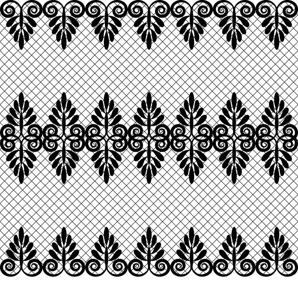 Seamless flower lace pattern vector