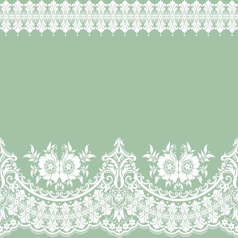 Seamless flower lace pattern vector