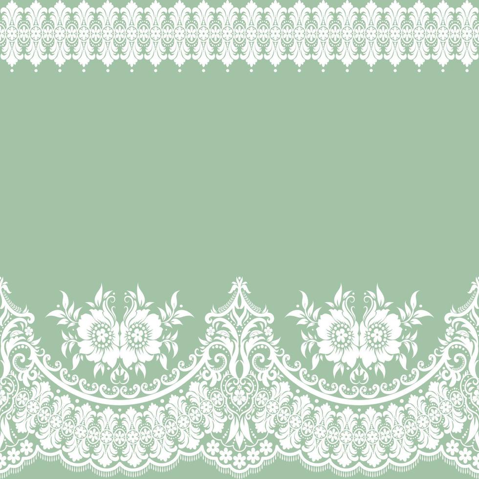 Seamless flower lace pattern vector