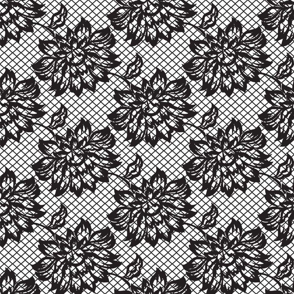 Seamless flower lace pattern vector