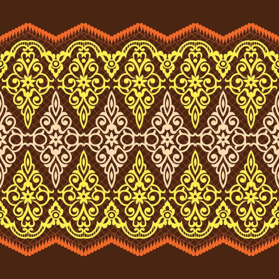 Seamless flower lace pattern vector