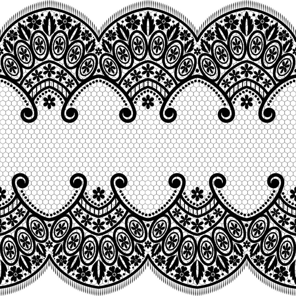 Seamless flower lace pattern vector