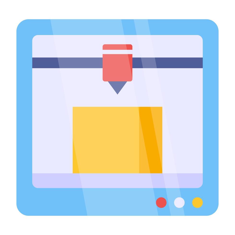 Modern design icon of 3d printer vector
