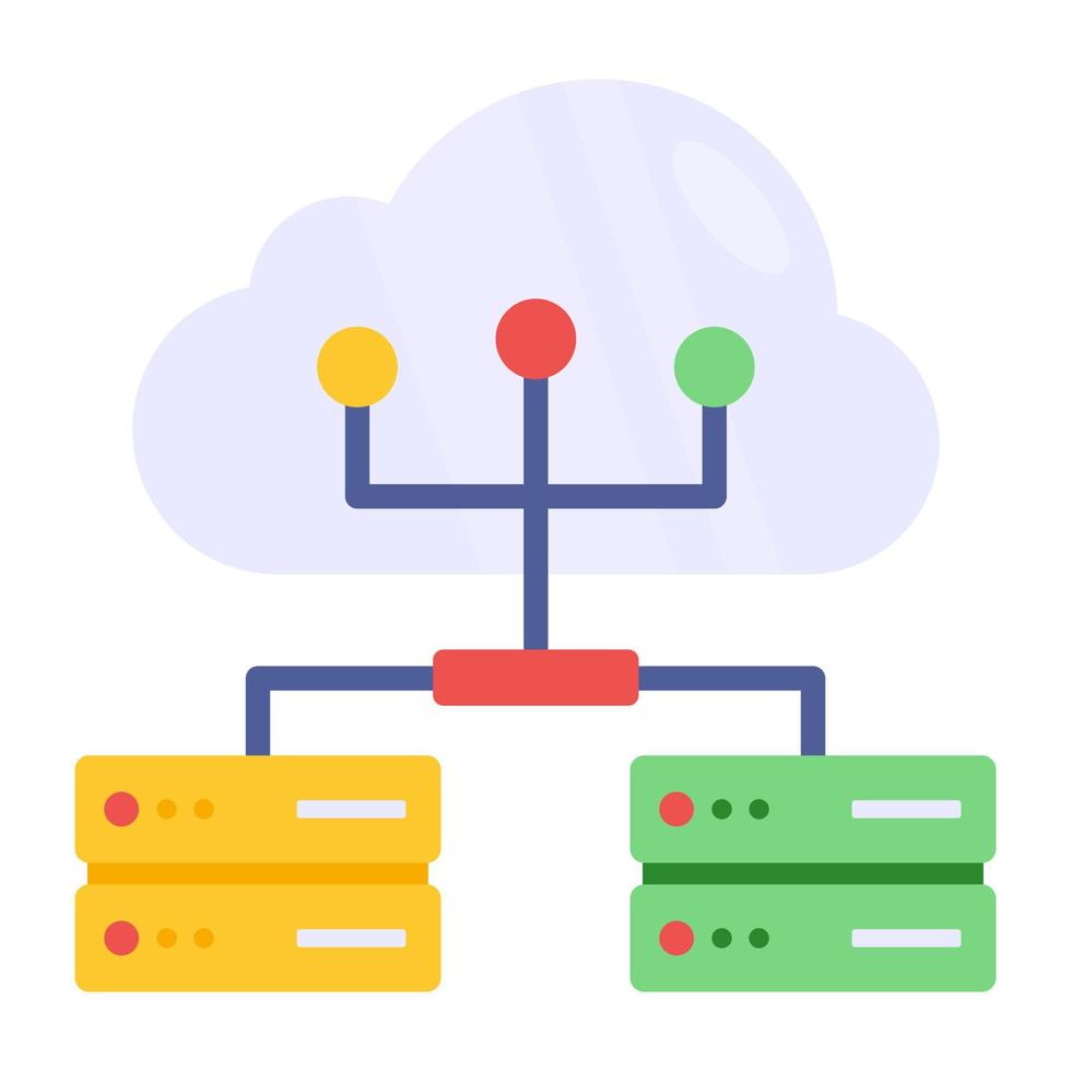 Unique design icon of cloud servers vector