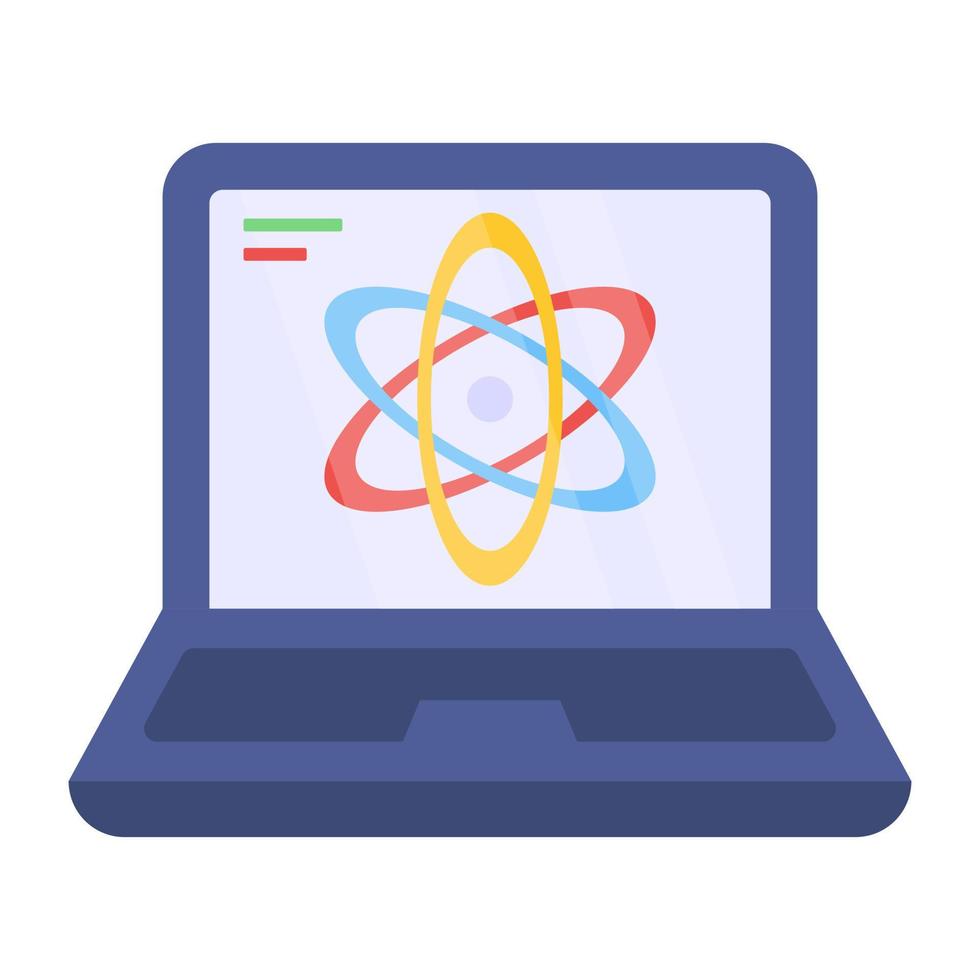 Modern design icon of online science vector