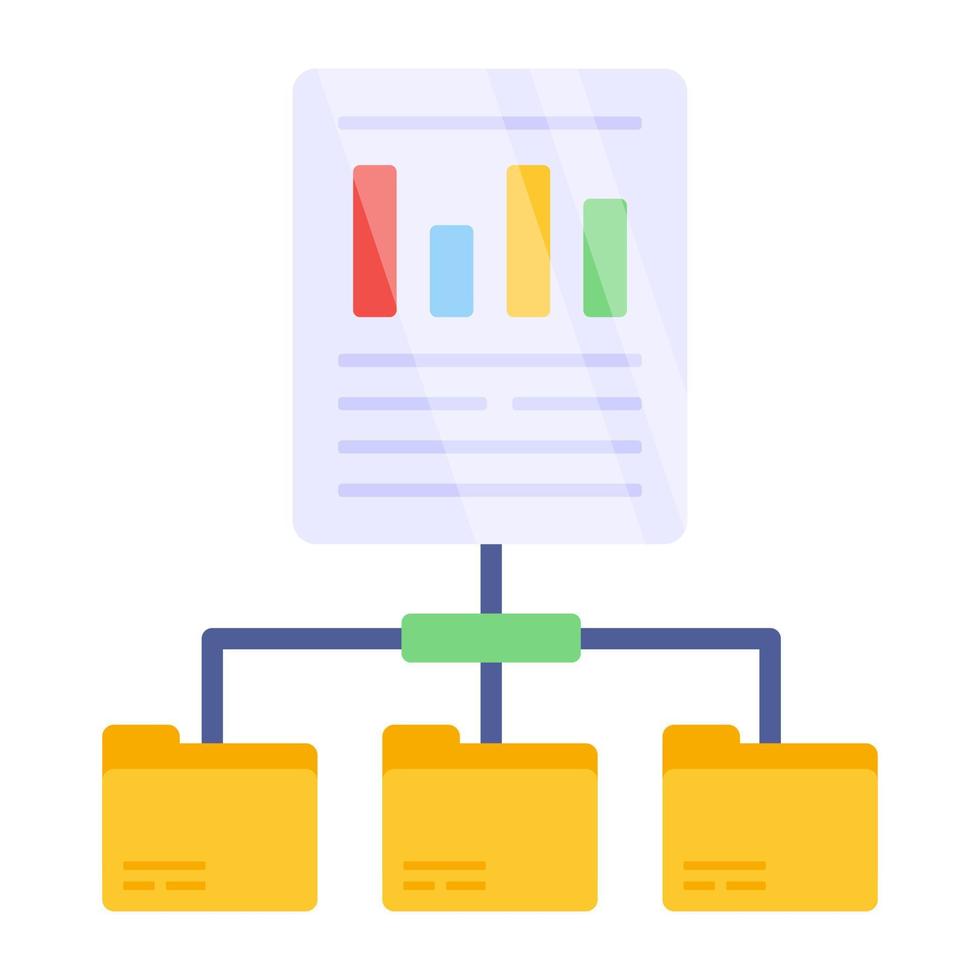 Editable design icon of business report network vector