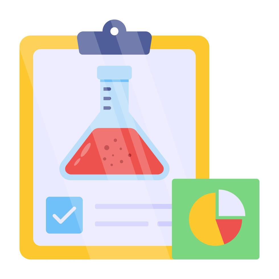 icono de informe de laboratorio, vector editable