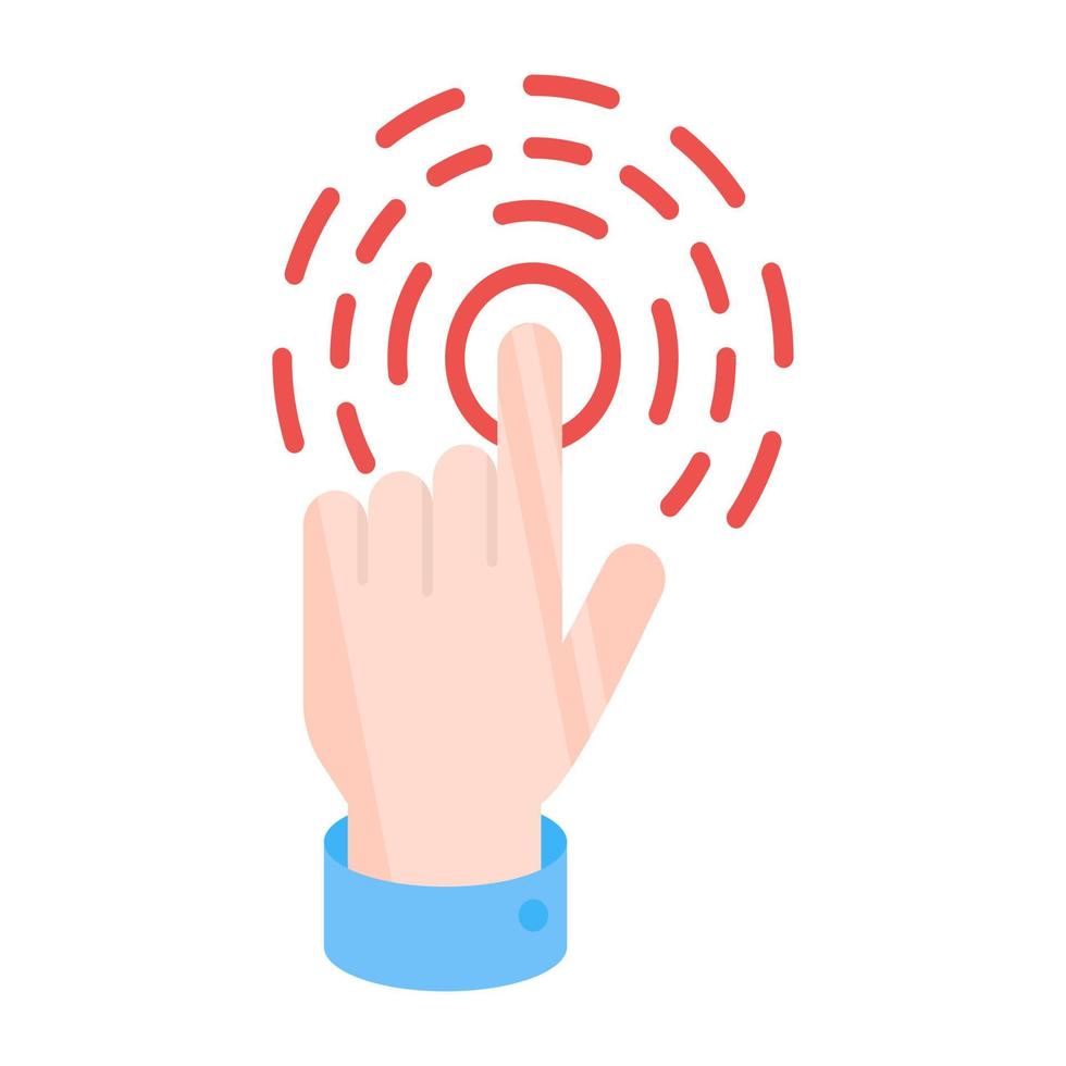 Trendy vector design of finger tap