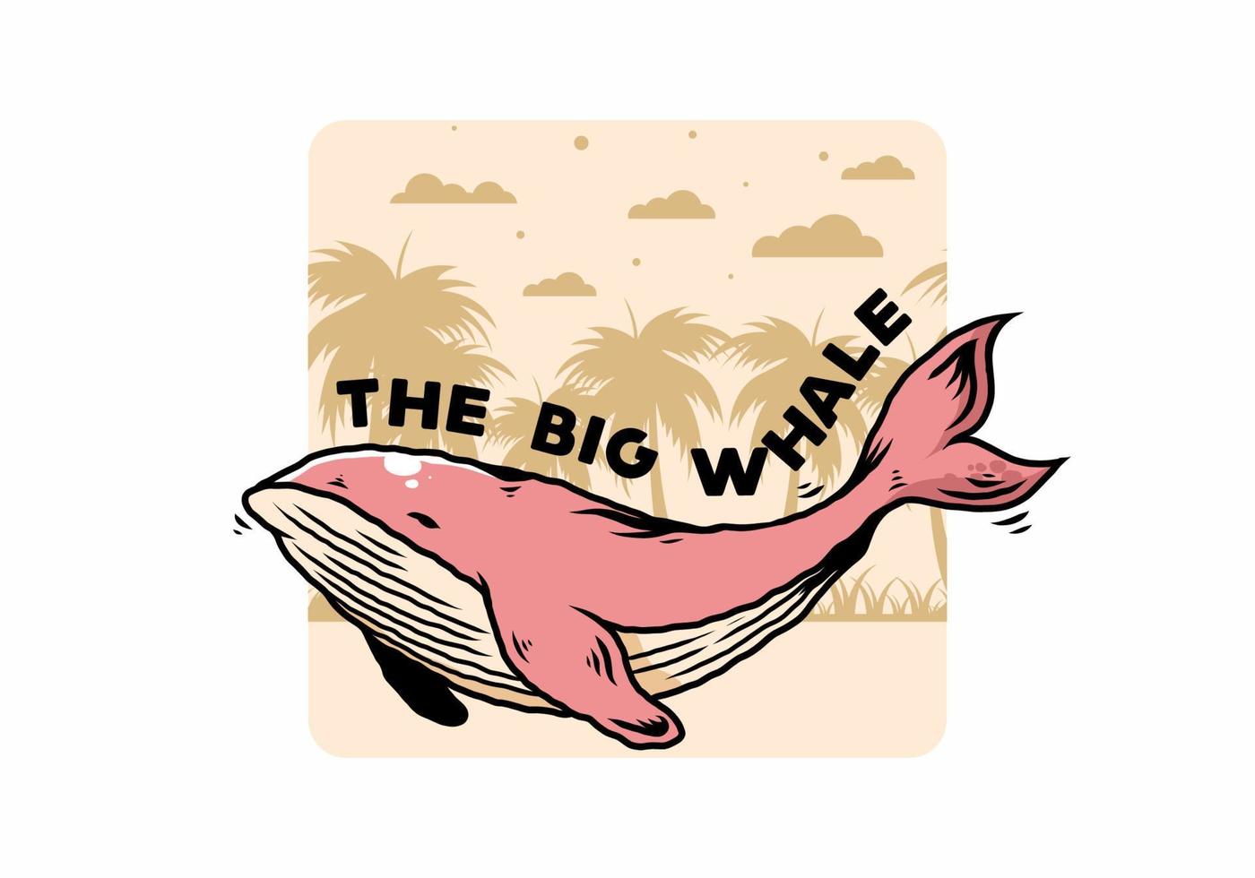 The big whale of ocean illustration vector