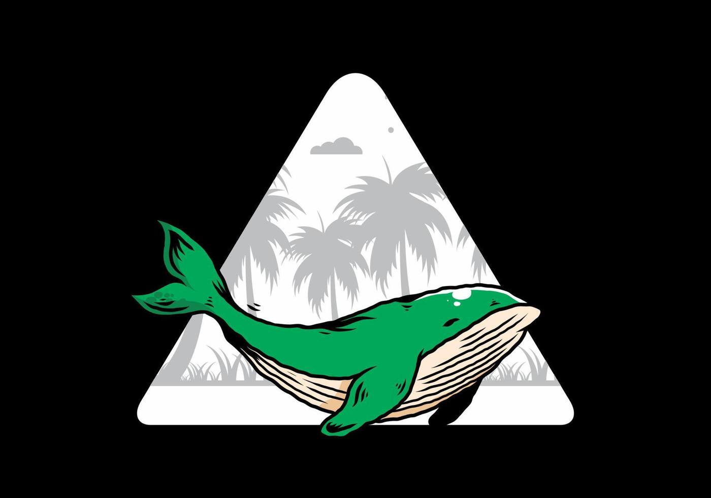 The big whale of ocean illustration vector