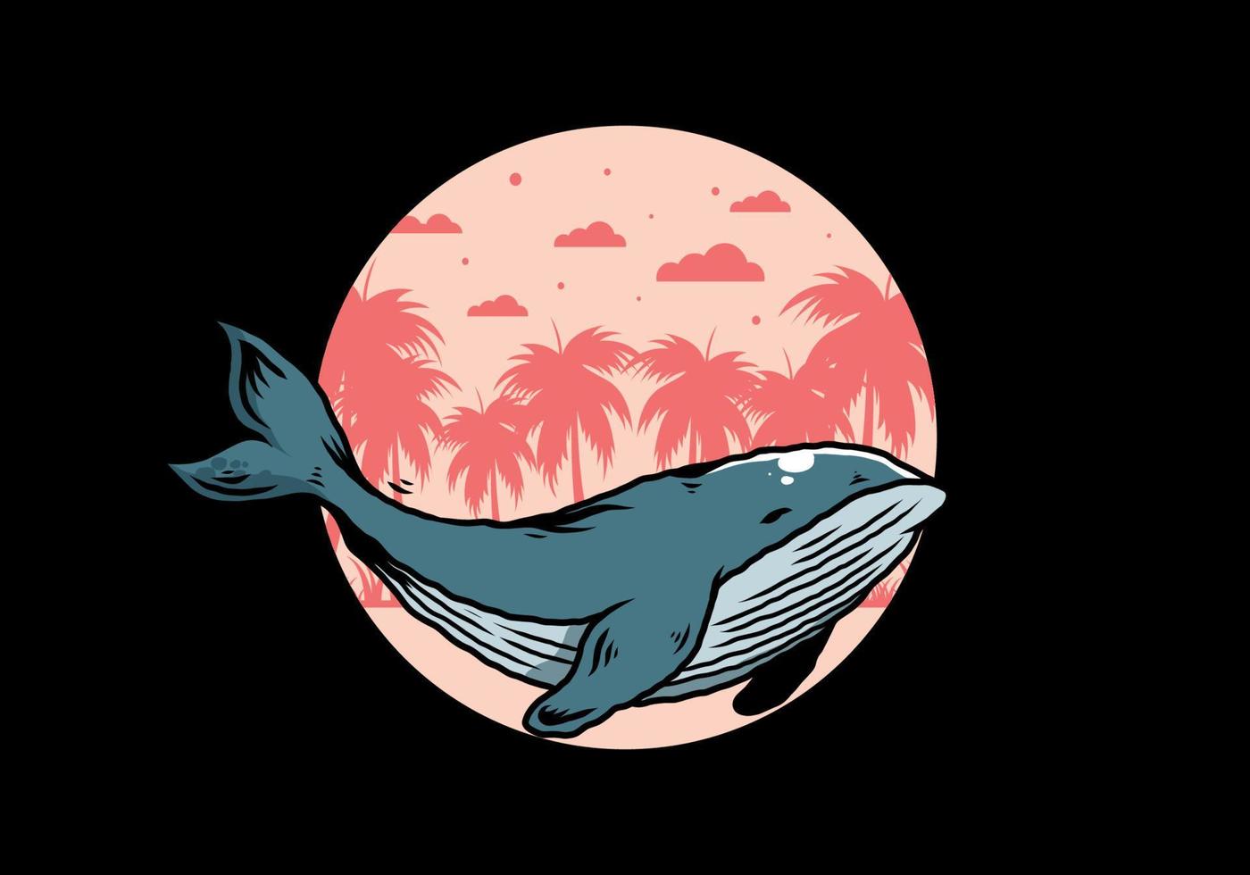 The big whale of ocean illustration vector