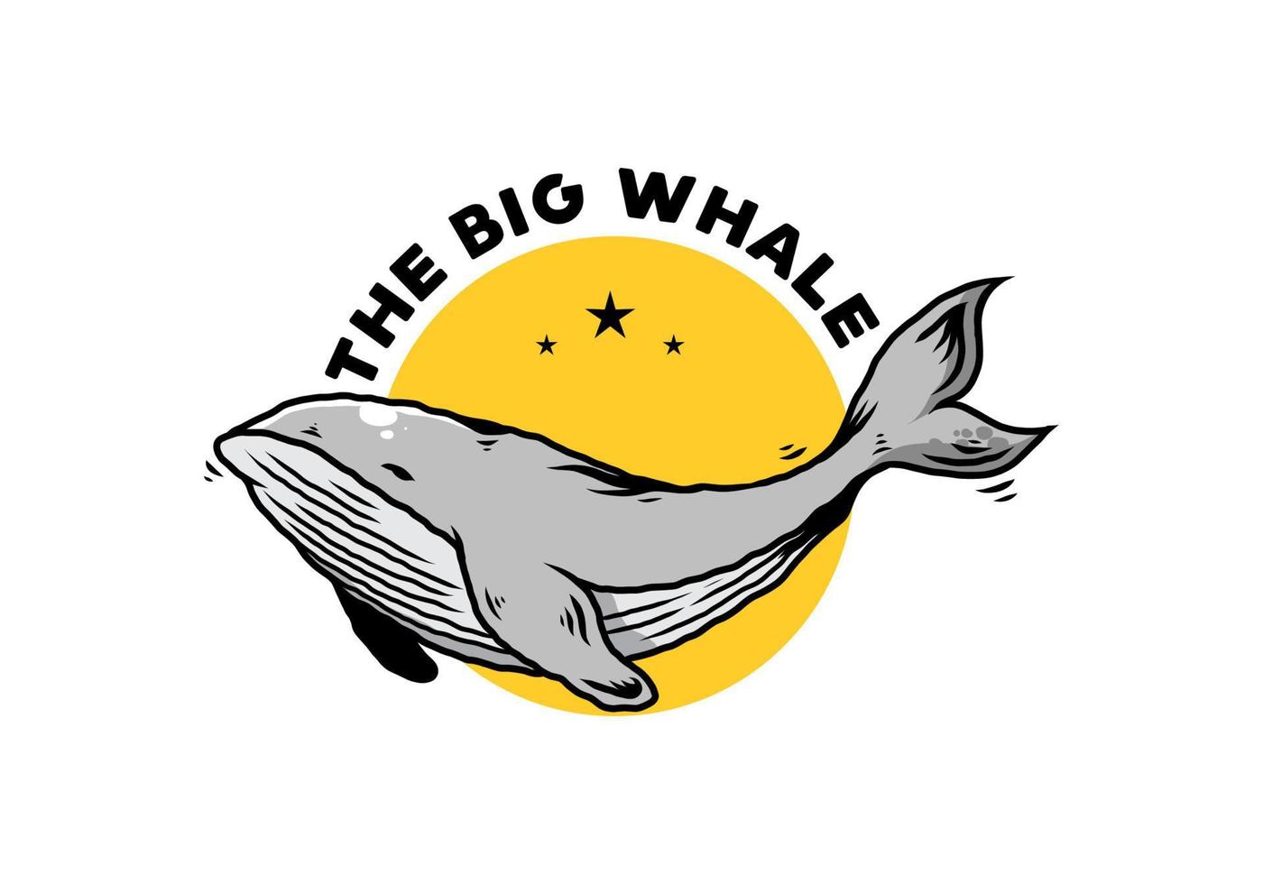 The big whale of ocean illustration vector