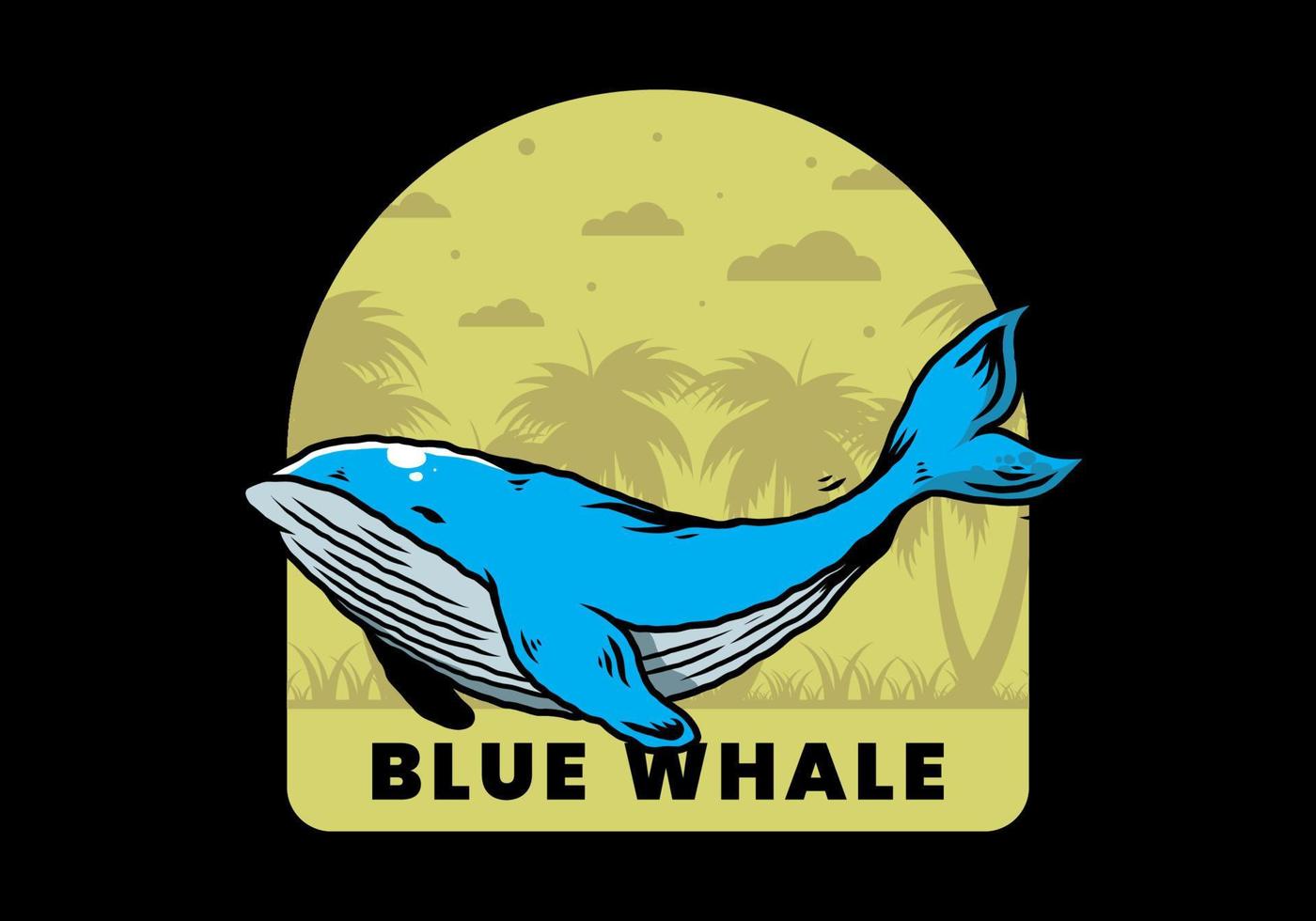 The big whale of ocean illustration vector