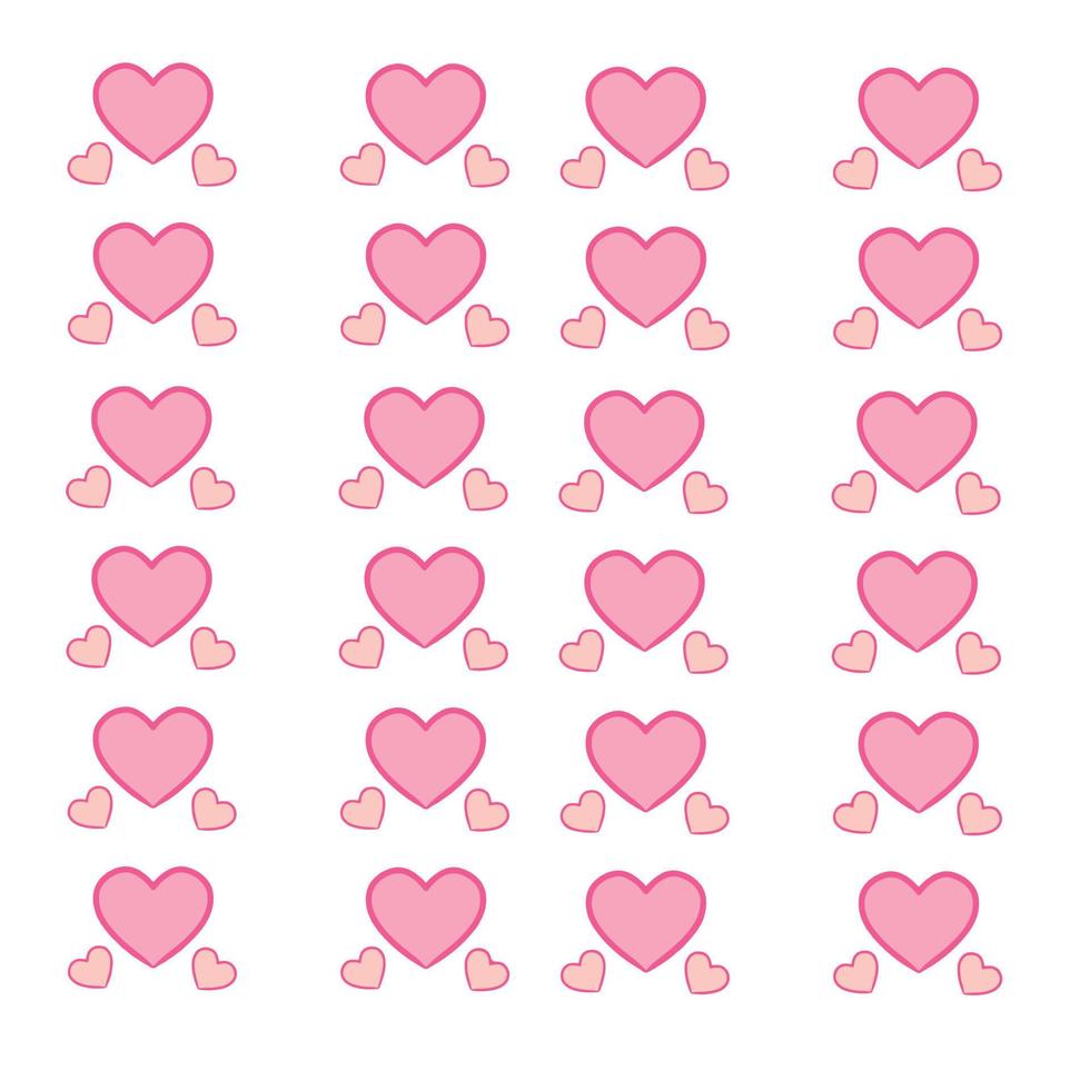 Valentines day hearts isolated on white background. Seamless pattern. Vector illustration. Design element for poster postcard backgrounds