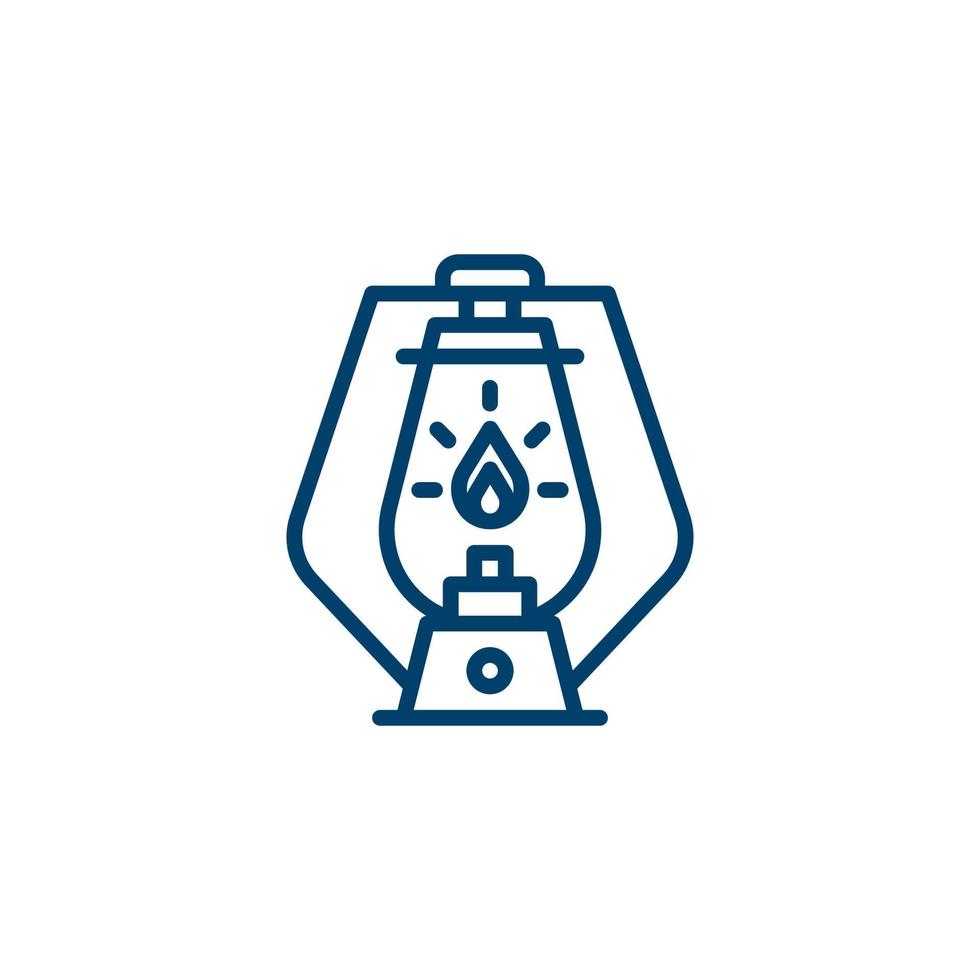 Camping lantern line icon. linear style sign for mobile concept and web design. Outline vector icon. Symbol, logo illustration. Vector graphic