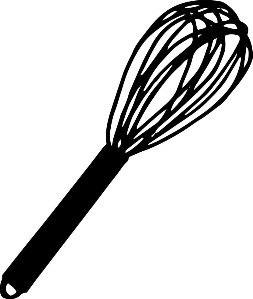 whisk icon, sticker. sketch hand drawn doodle style. , minimalism, monochrome kitchen dishes cooking food vector