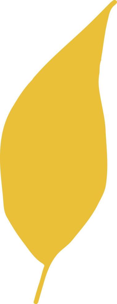 leaf icon in trending colors 2021. hand drawn doodle. vector, minimalism. autumn, leaves, sticker orange gold vector