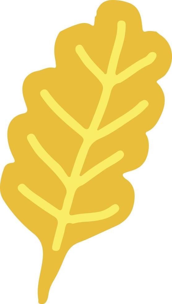 leaf icon in trending colors 2021. hand drawn doodle. vector, minimalism. autumn, leaves, sticker orange yellow vector