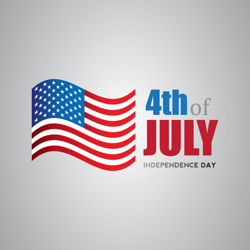 Happy USA Independence Day 4th July background with us flag vector