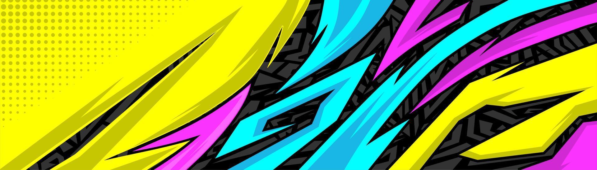 Car decal design vector. Graphic abstract stripe racing background kit designs for wrap vehicle, race car, rally, adventure and livery vector