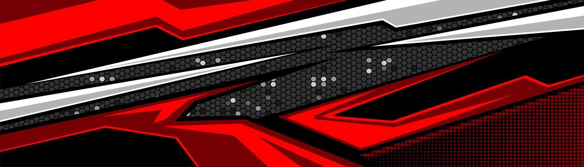 Car decal wrap design vector. Graphic abstract stripe racing background kit designs for vehicle, race car, rally, adventure and livery vector