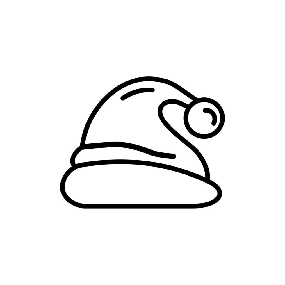 Pictograph of santa hat for template logo, icon, and identity vector designs.