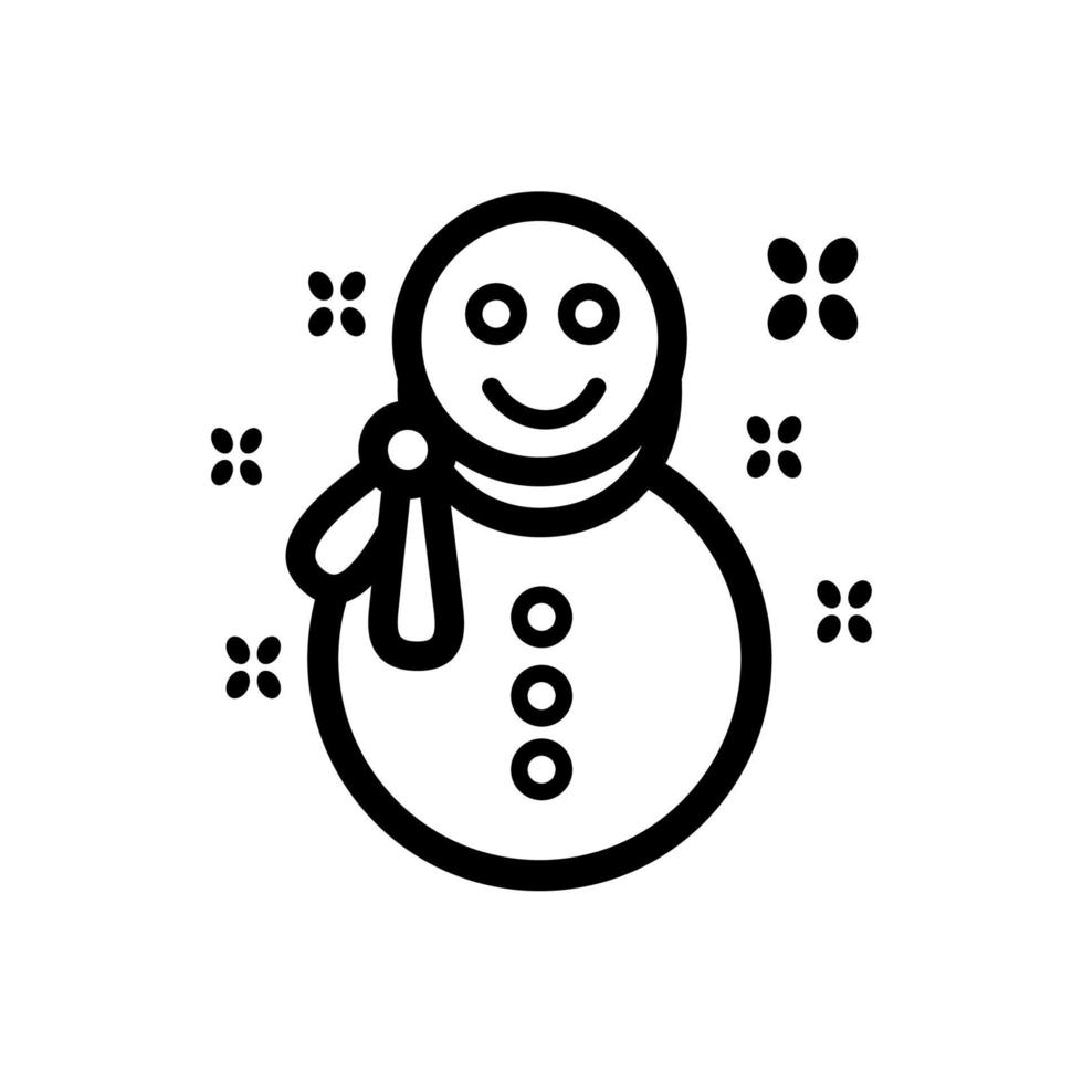 vector de icono de muñeco de nieve