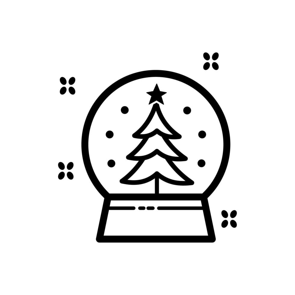 Christmas cristal globe vector icon.