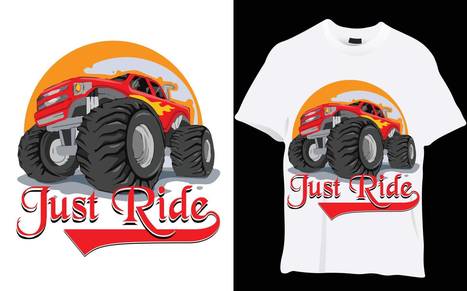 Truck t shirt design vector