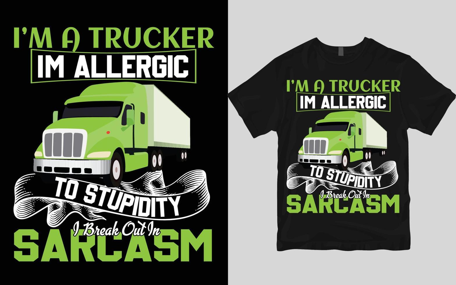 Truck t shirt design vector