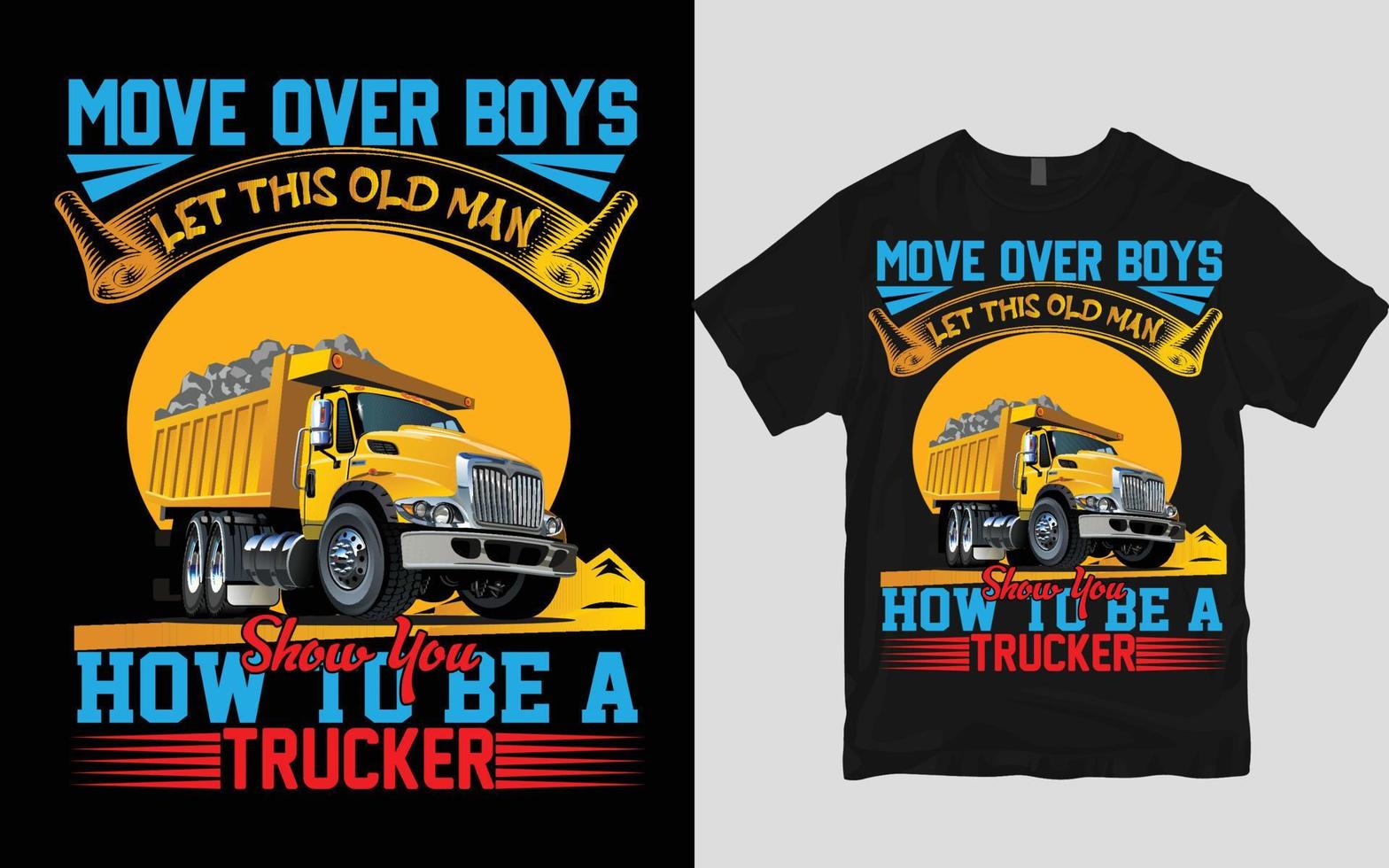 Truck t shirt design vector