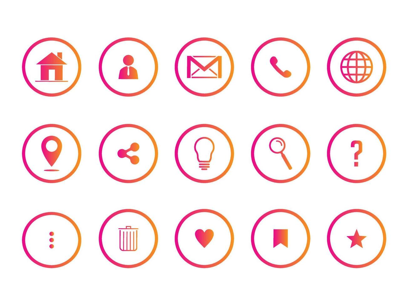 All colorful Icons vector