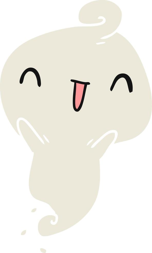 cartoon kawaii cute dead ghost vector
