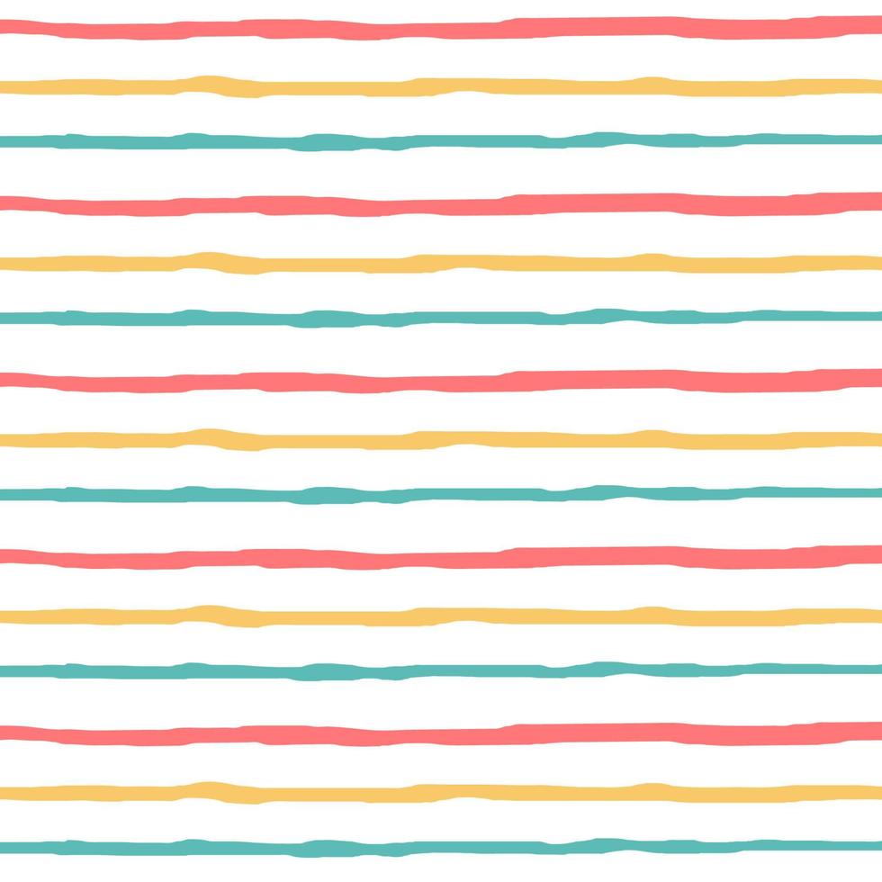 Hand drawn colorful stripes pattern. Vector illustration