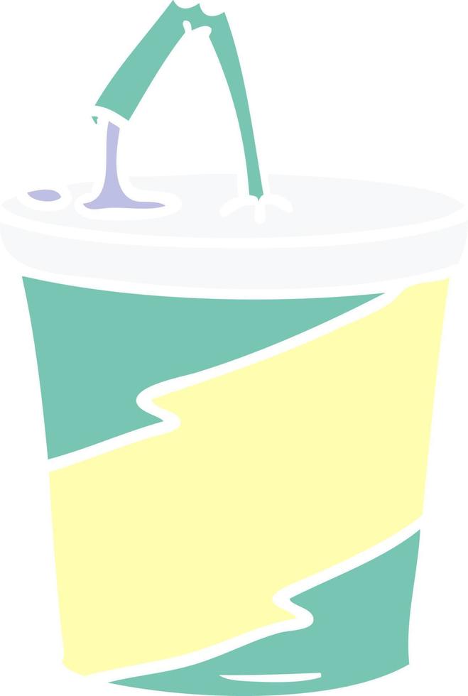 cartoon doodle of fastfood drink vector