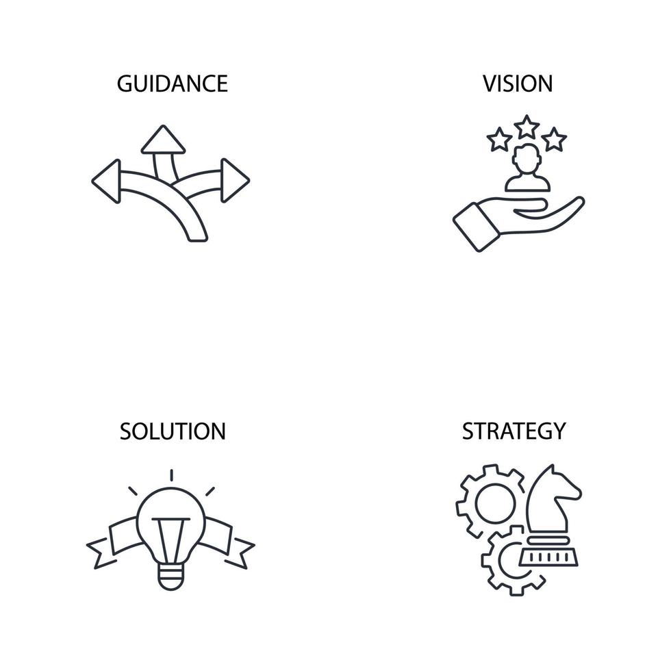 Leadership icons set . Leadership pack symbol vector elements for infographic web