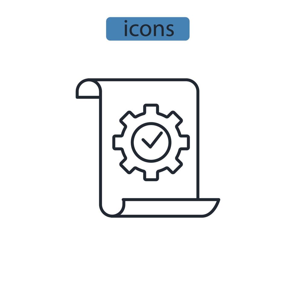 Procedure icons  symbol vector elements for infographic web