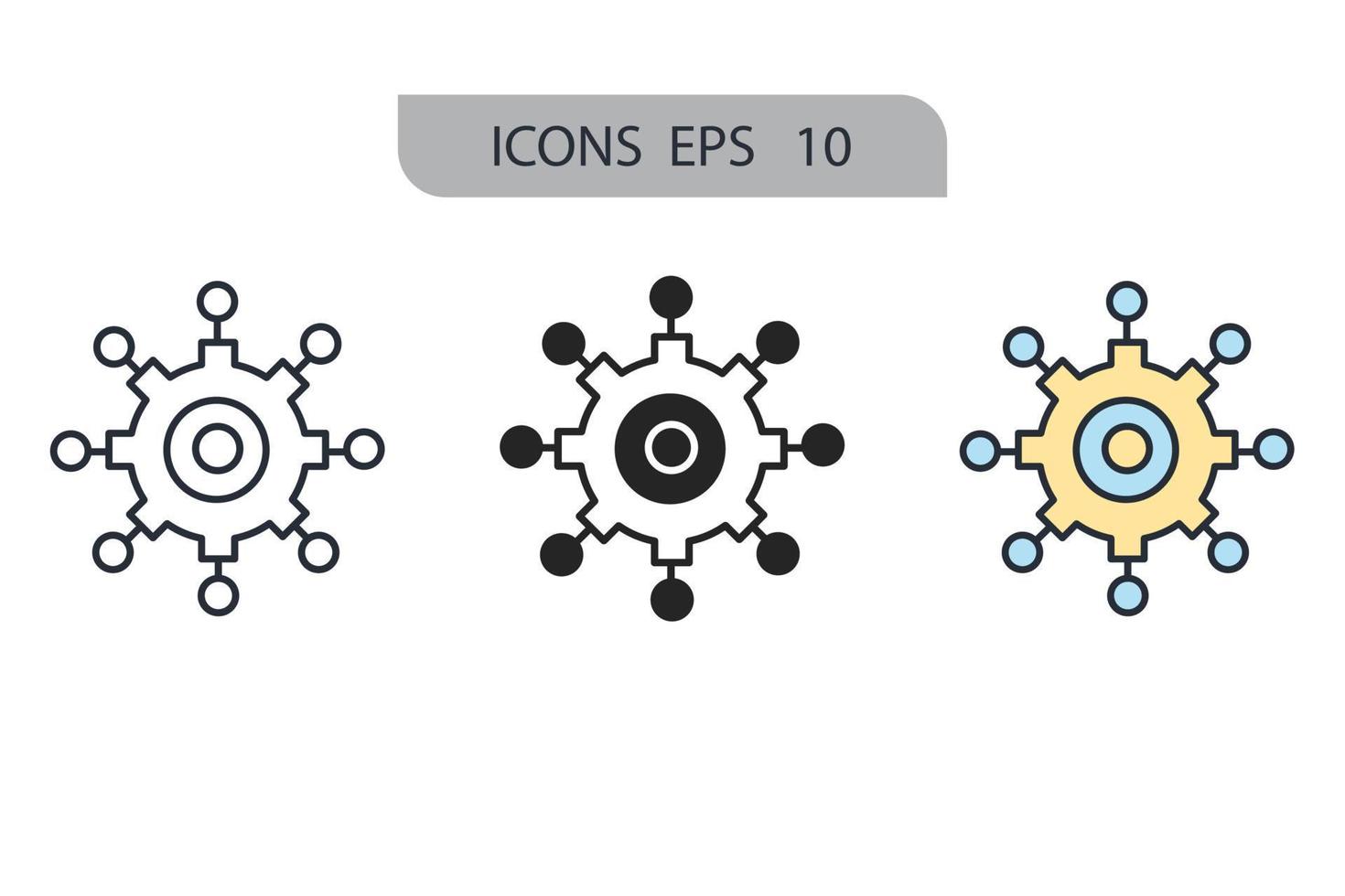 Technology icons  symbol vector elements for infographic web