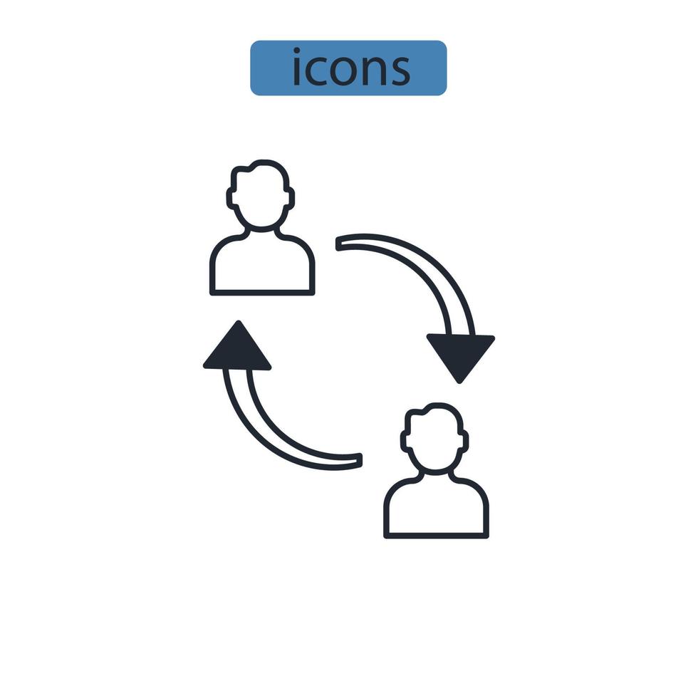 reciprocity icons  symbol vector elements for infographic web