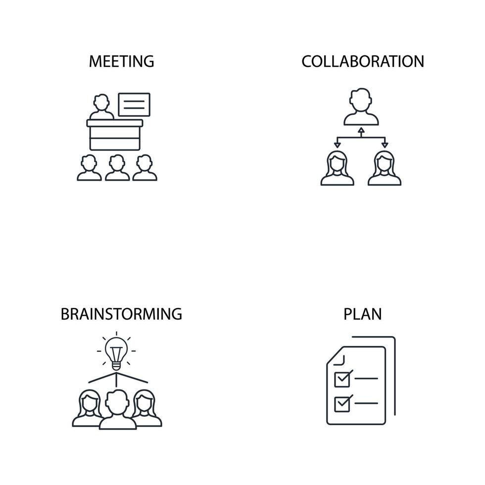 briefing icons set . briefing pack symbol vector elements for infographic web