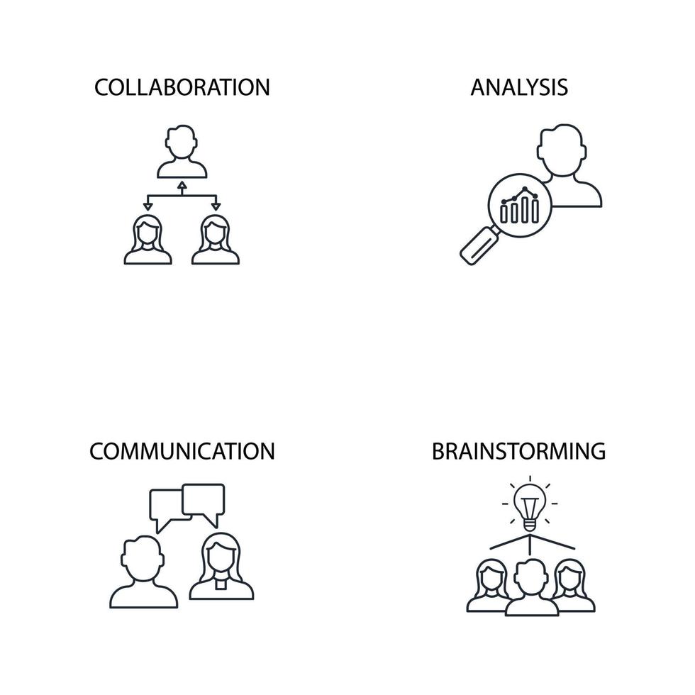 briefing icons set . briefing pack symbol vector elements for infographic web