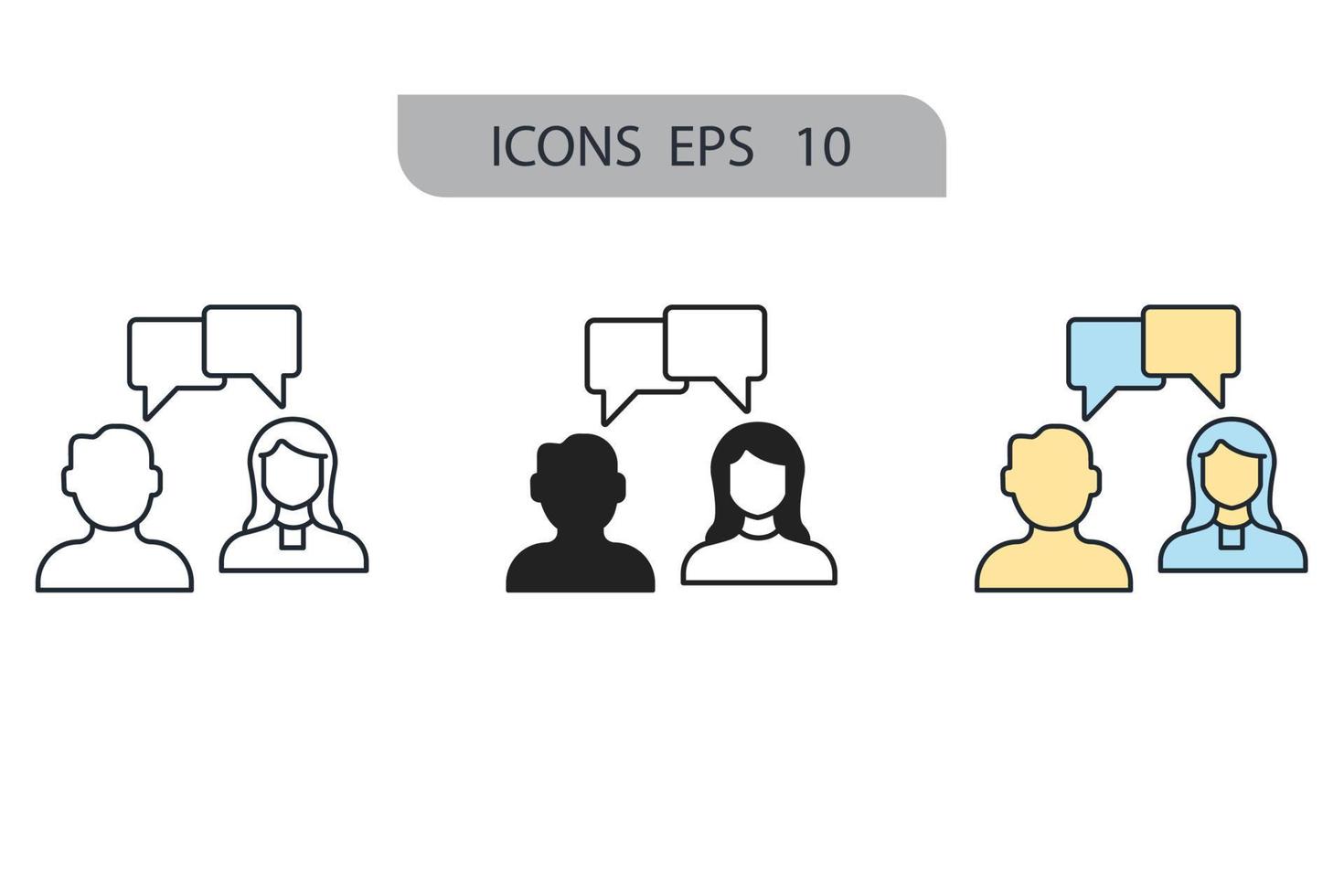 iconos de comunicación símbolo elementos vectoriales para web infográfico vector