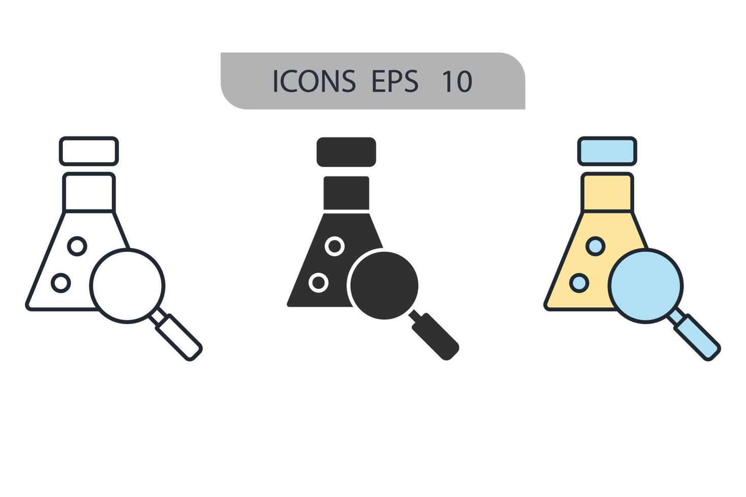 análisis iconos símbolo elementos vectoriales para infografía web vector