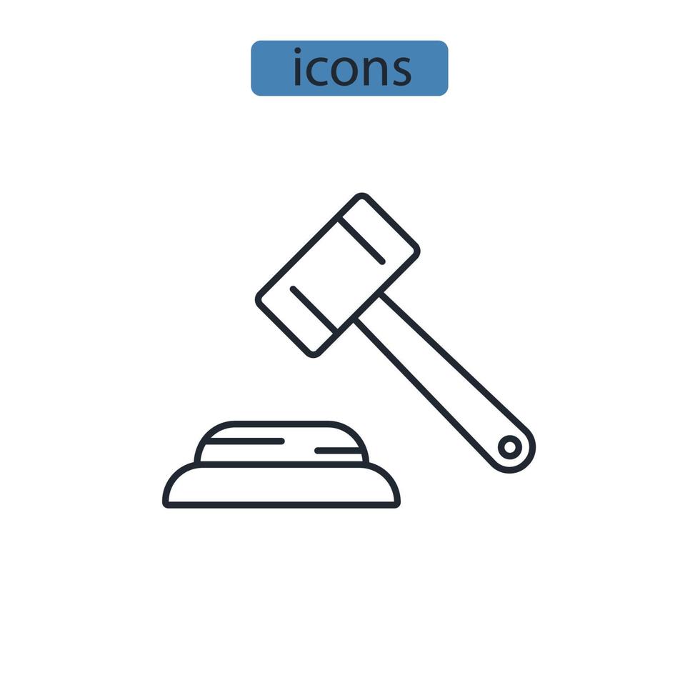 judgment icons  symbol vector elements for infographic web