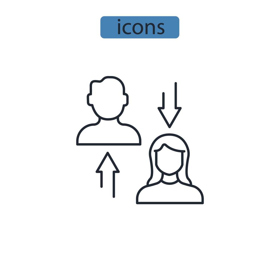 iconos de retención símbolo elementos vectoriales para web infográfico vector