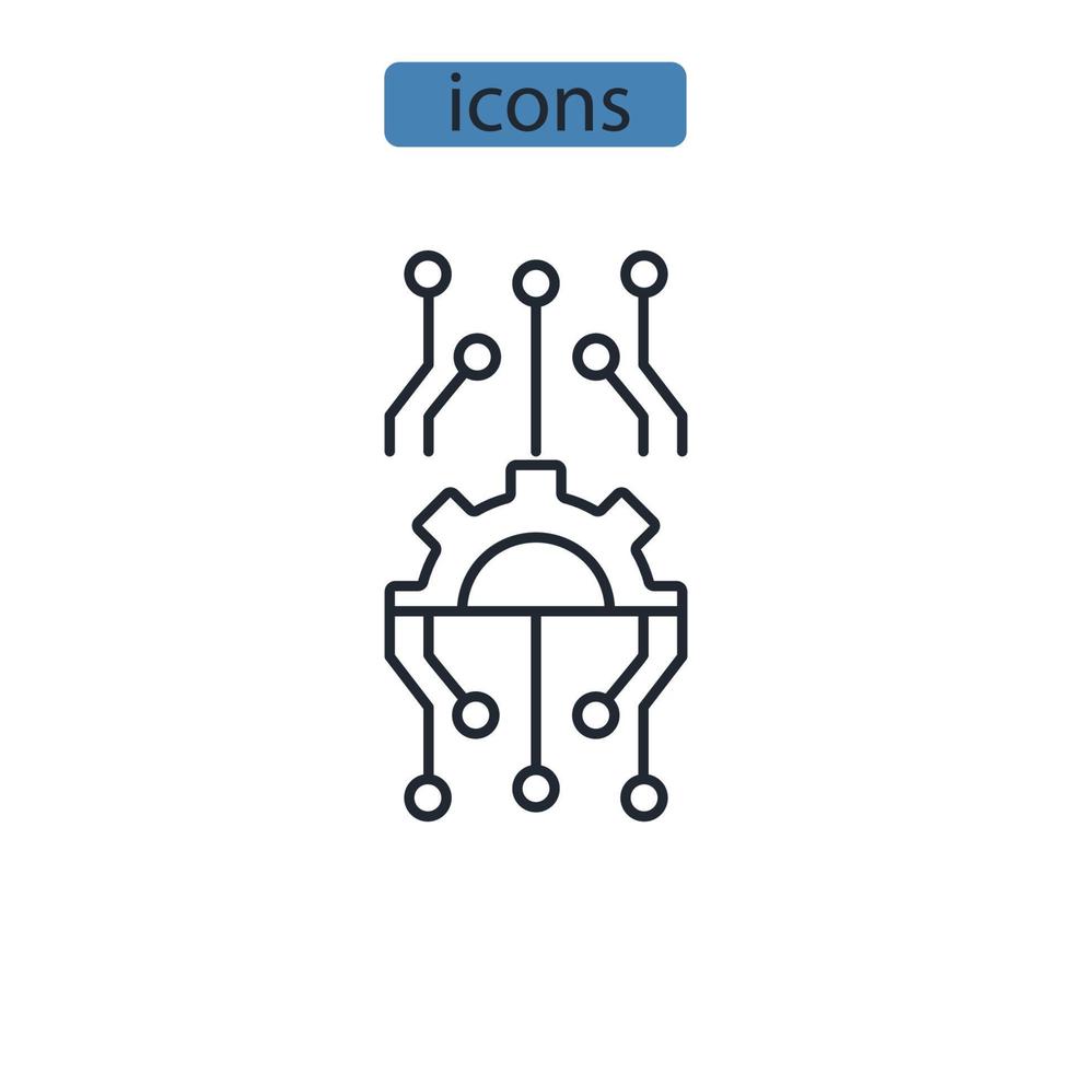 technology infrastructure icons  symbol vector elements for infographic web