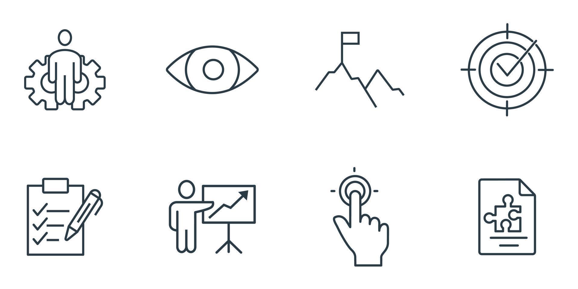 Business Management icons set . Business Management pack symbol vector elements for infographic web