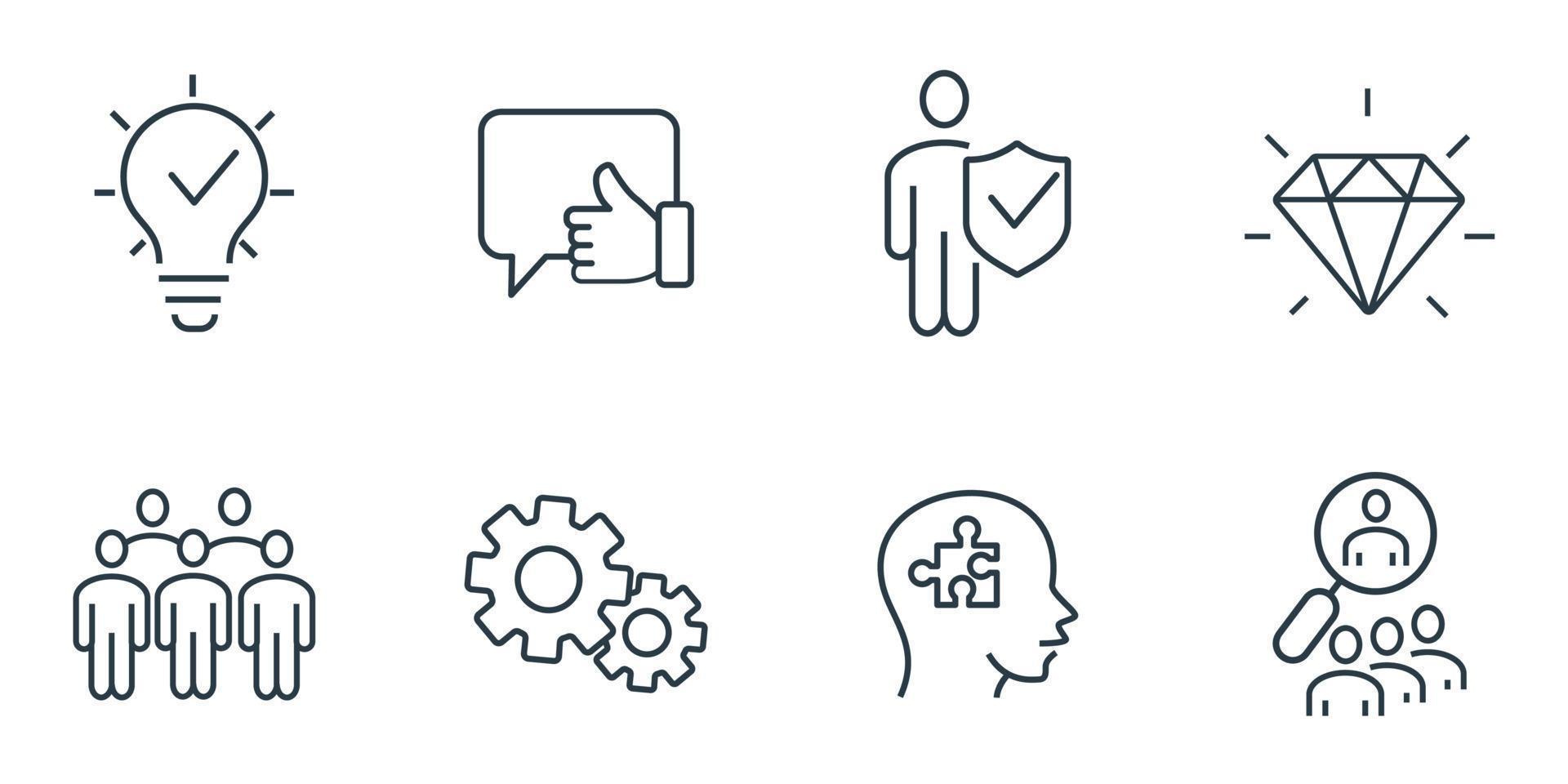 Business Management icons set . Business Management pack symbol vector elements for infographic web